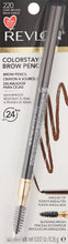 Load image into Gallery viewer, Revlon ColorStay Eyebrow Pencil with Spoolie Brush, Waterproof, Longwearing, Angled Tip Applicator, 220 Dark Brown, 0.012 oz